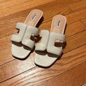 Dune London sandals white size 7 (37)